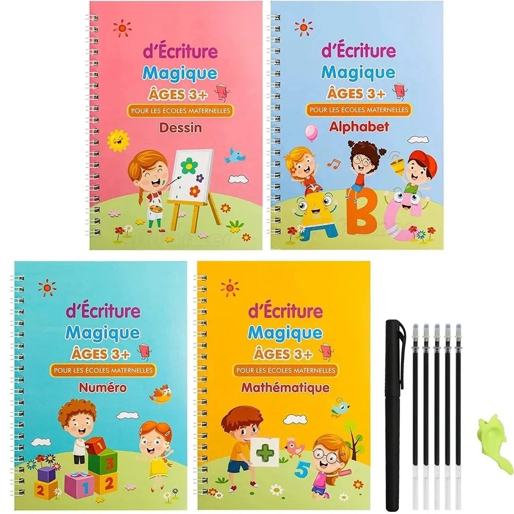 Set Cuadernos Mágicos (4 Cuadernos + 10 Lapiceros Mágicos)